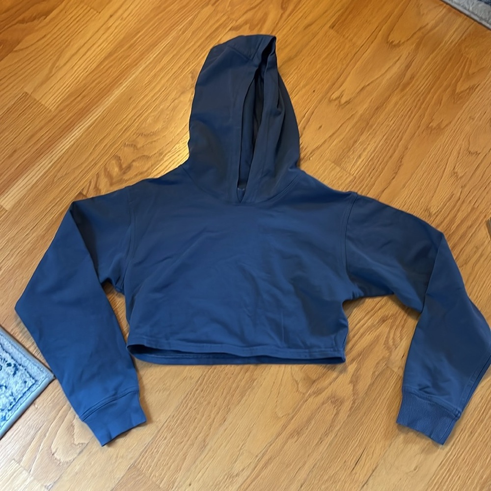 LULULEMON All Yours Cropped Hoodie Ink Blue 4/6/8